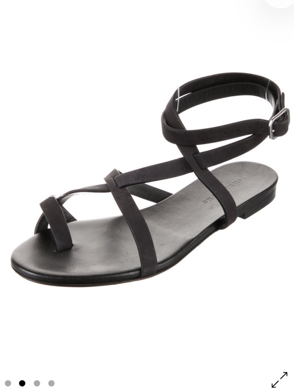Jenni Kayne Matte Black Leather Gladiator Sandals